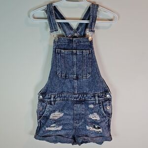 Bluenotes Medium Distressed Denim Overall Shorts